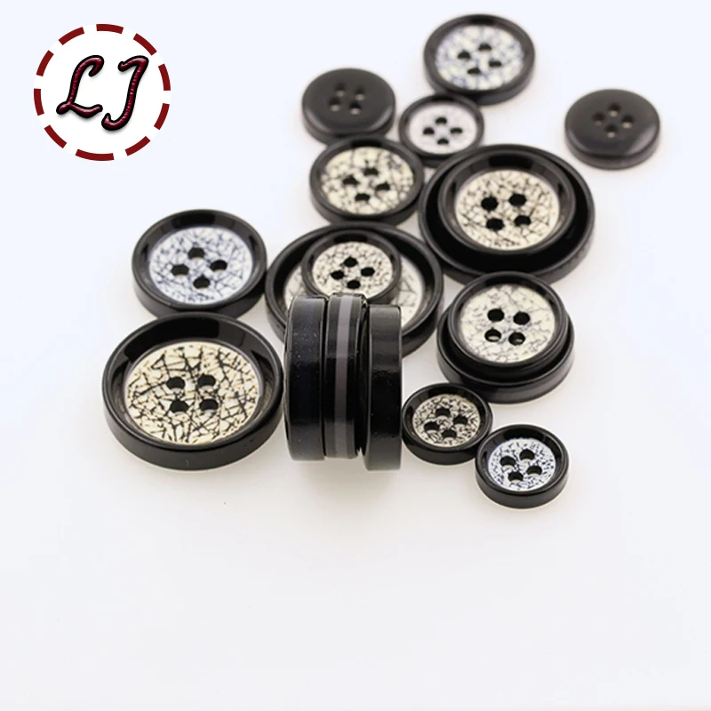 Бесплатная доставка 10 шт./лот синий кофе 4 отверстия круглая кнопка полимерная