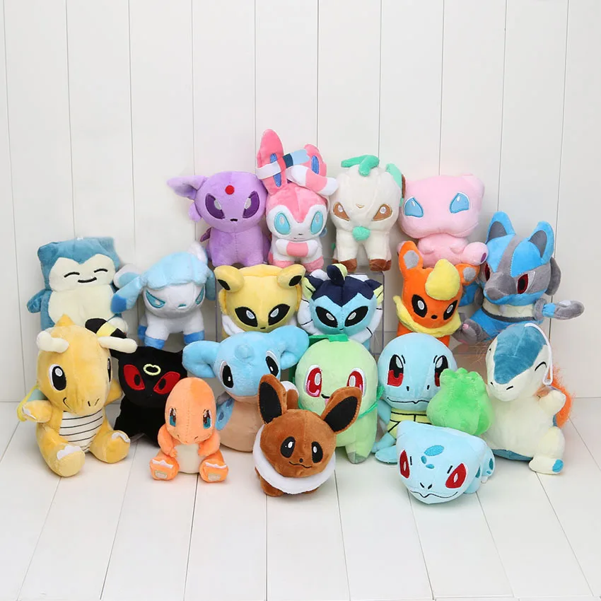 12-17 см eevee плюшевая кукла игрушка чармандер Eevee Bulbasaur драконовый снорлакс Lucario Cyndaquil фигурка игрушка подарок