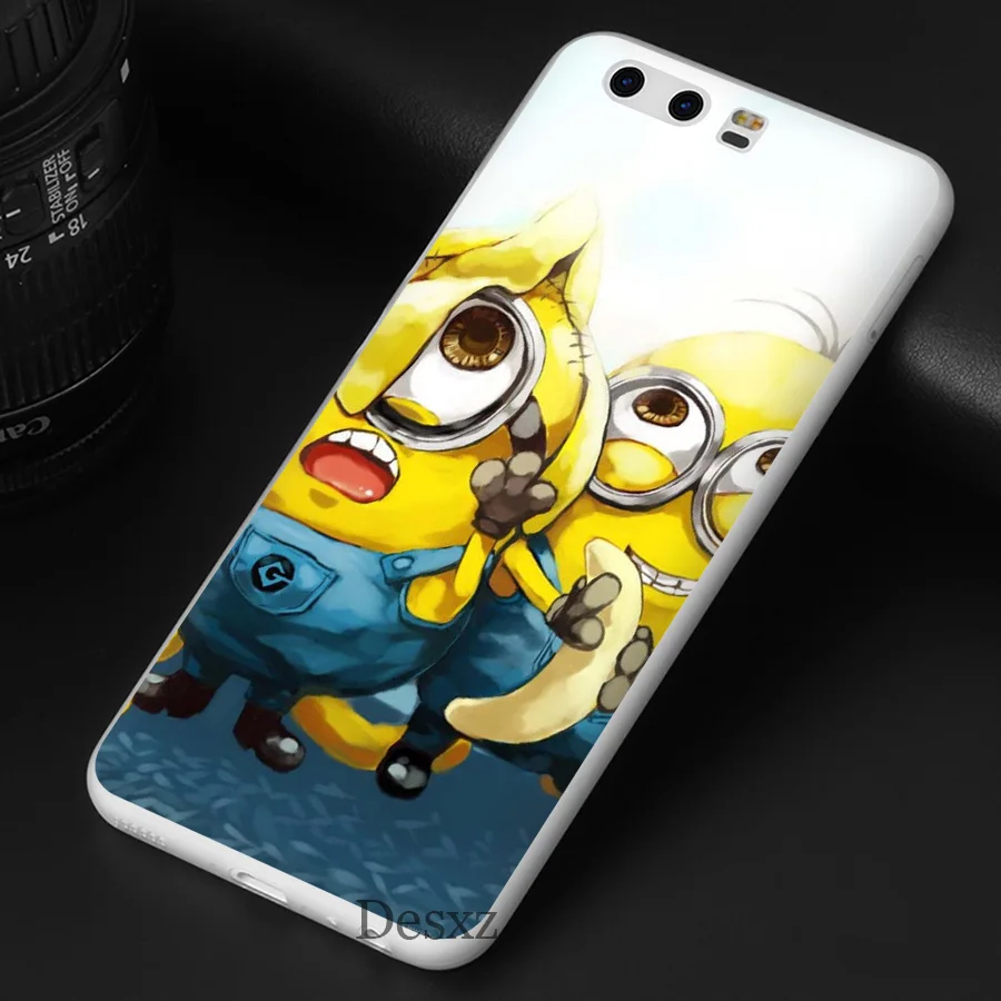 Чехол для мобильного телефона миньон банан милый аниме уникальный Huawei P Smart P8 P9 P10