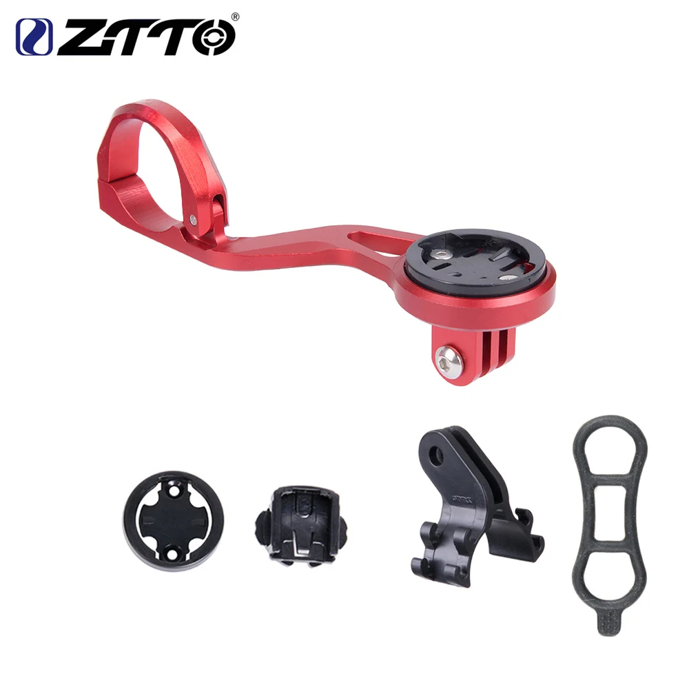 RED ZTTO Out-передний велосипедный держатель для Garmin Cat Eye Bryton велосипедный компьютер gps Go Pro спортивный светильник для камеры все в одном - Цвет: RED