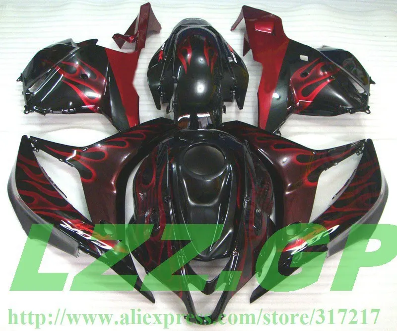 

Hi-Quality CBR600RR F5 Fairings for HONDA CBR600 F5 2009 2010 CBR600 RR 09 10 CBR 600 RR 09 10 11 12 fairings red flame black #7