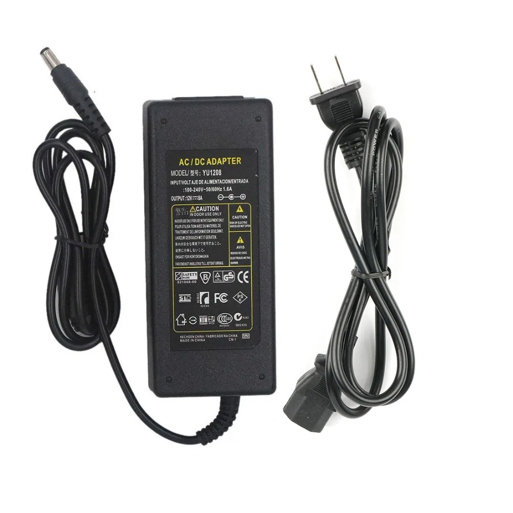 12В адаптер питания 1А/2а/5А/8А/10А AC100-240V к DC12V трансформатор зарядное устройство