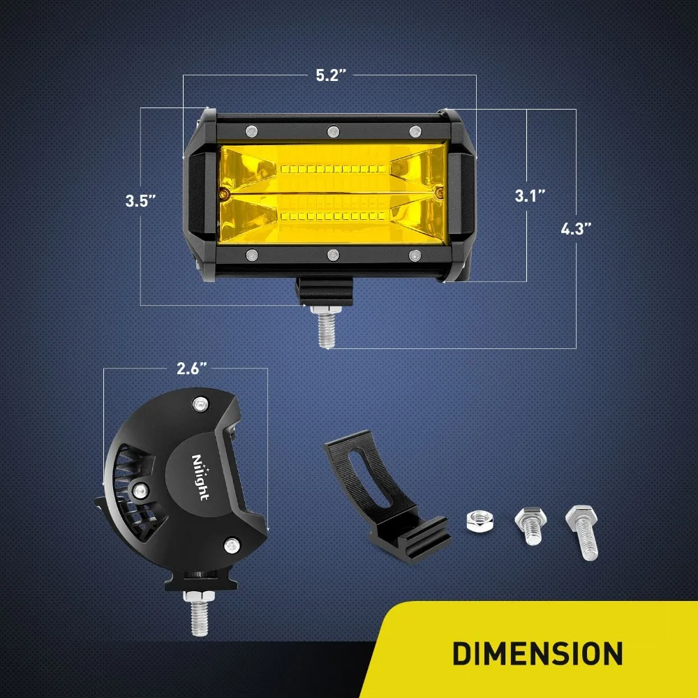 Светодиодный светильник Pods 5 дюймов 72 Вт рабочий бар внедорожный прожектор s IP67