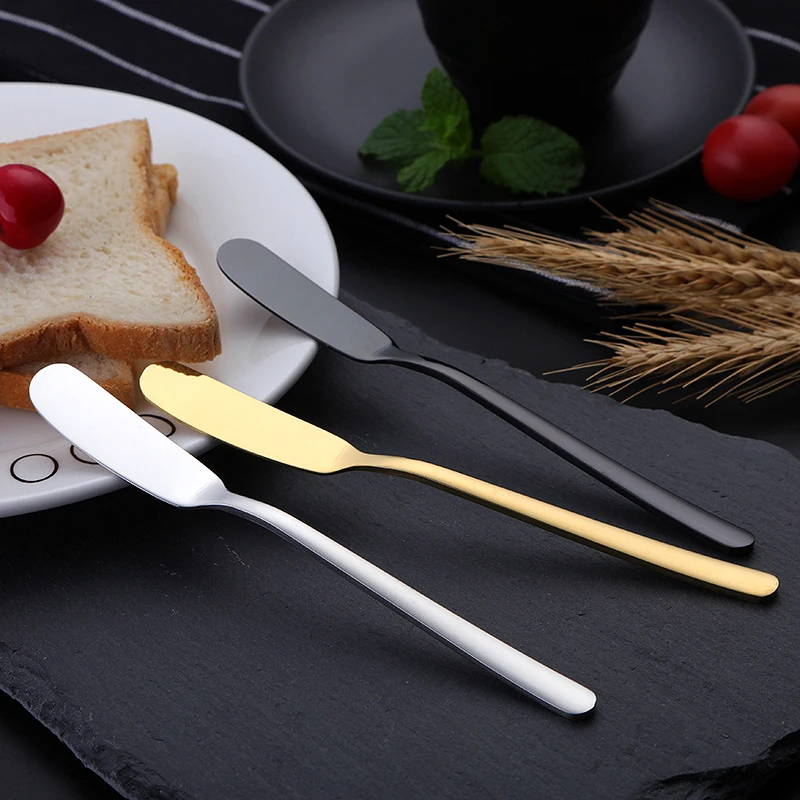 Colorful Butter Knife Jam Stainless Steel Cake Cream Smoother Frosting Spreader Pastry Spatula Christmas 6pcs |