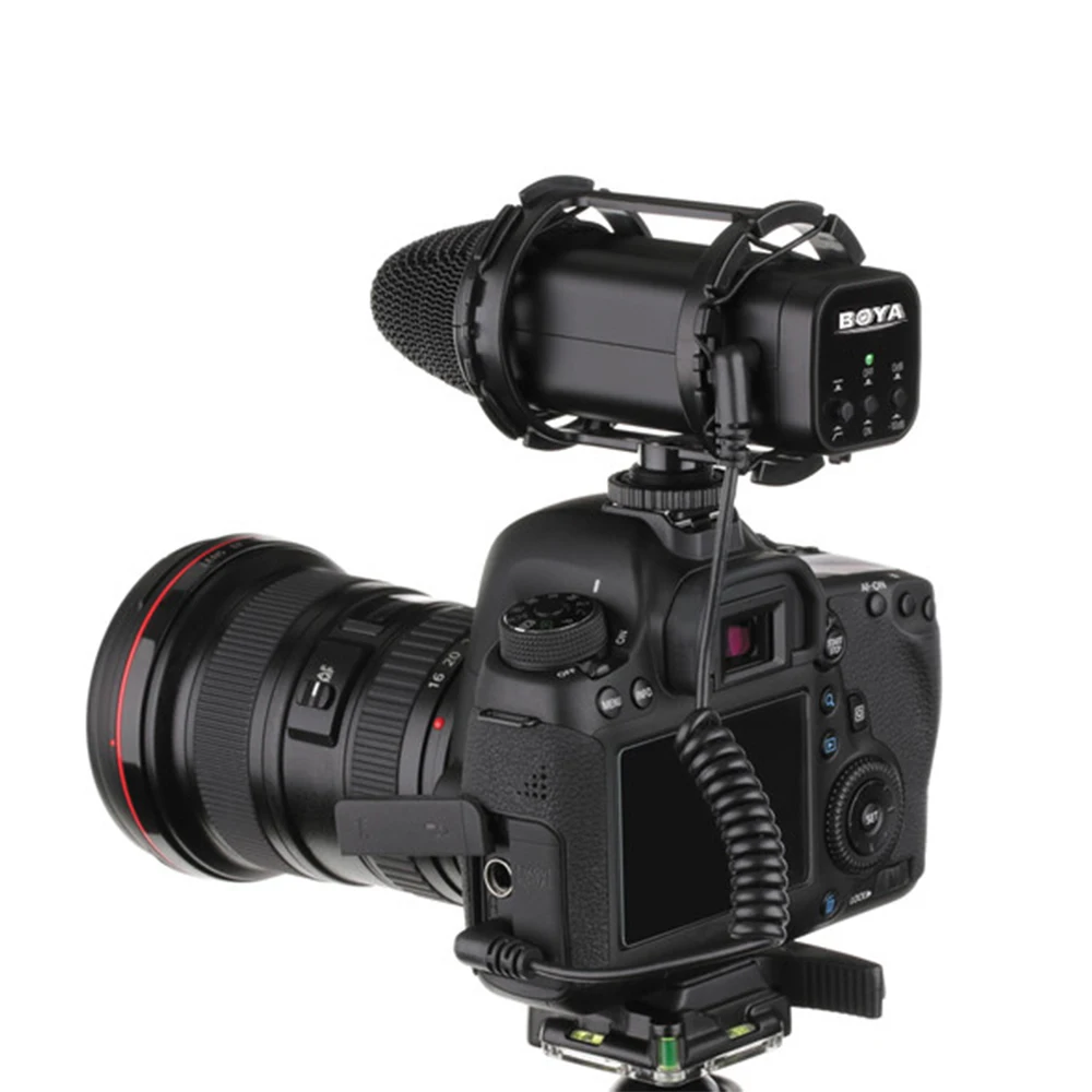 BOYA BY V02 SLR стерео прожектор направленный микрофон для Nikon камеры внешний