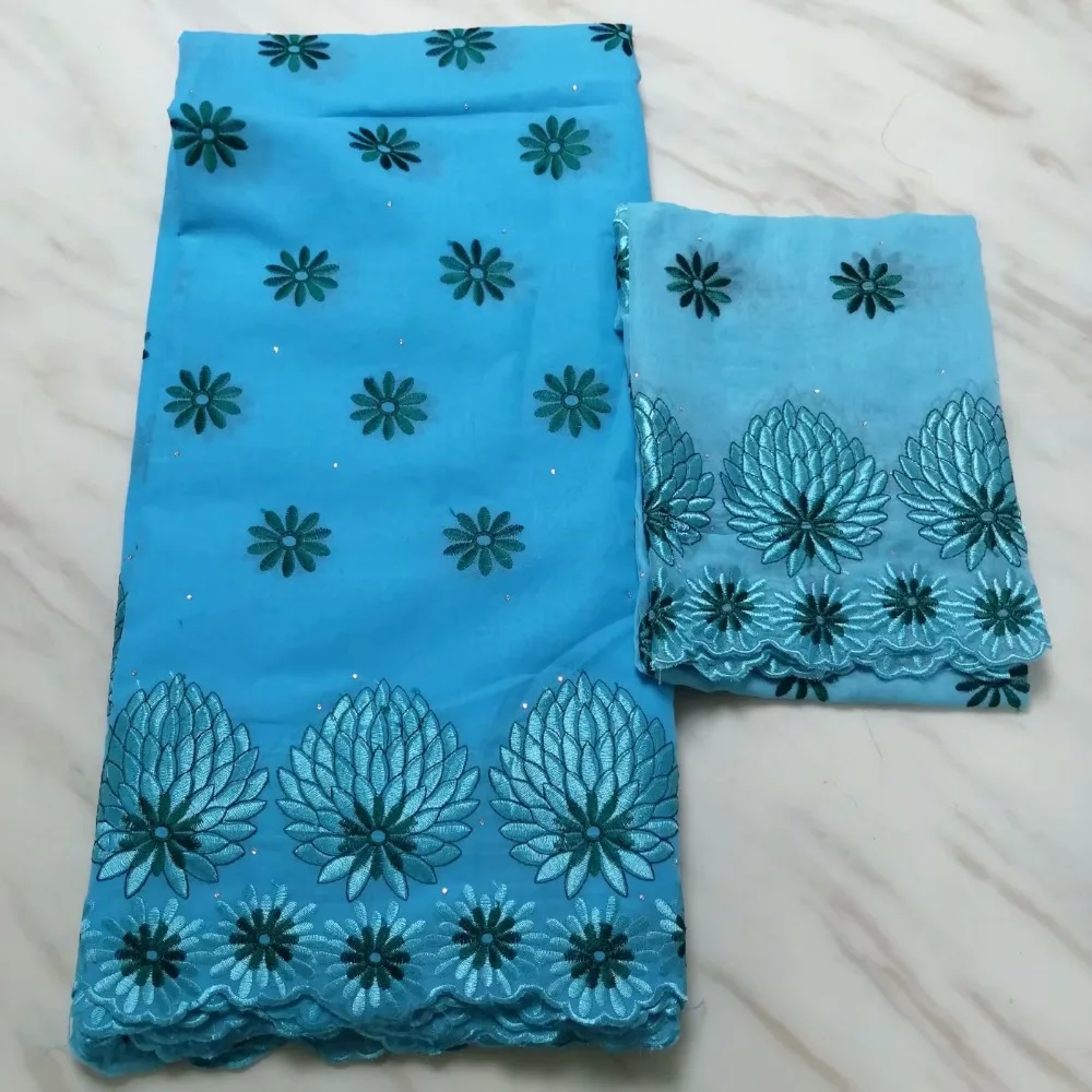 (5 + 2 ярдов/комплект) Африканская сухая кружевная ткань швейцарская вуаль кружево