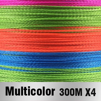 300 м JOF бренд Япония Multifilament PE плетеная леска 10LB до 82LB - Цвет: Muliticolor