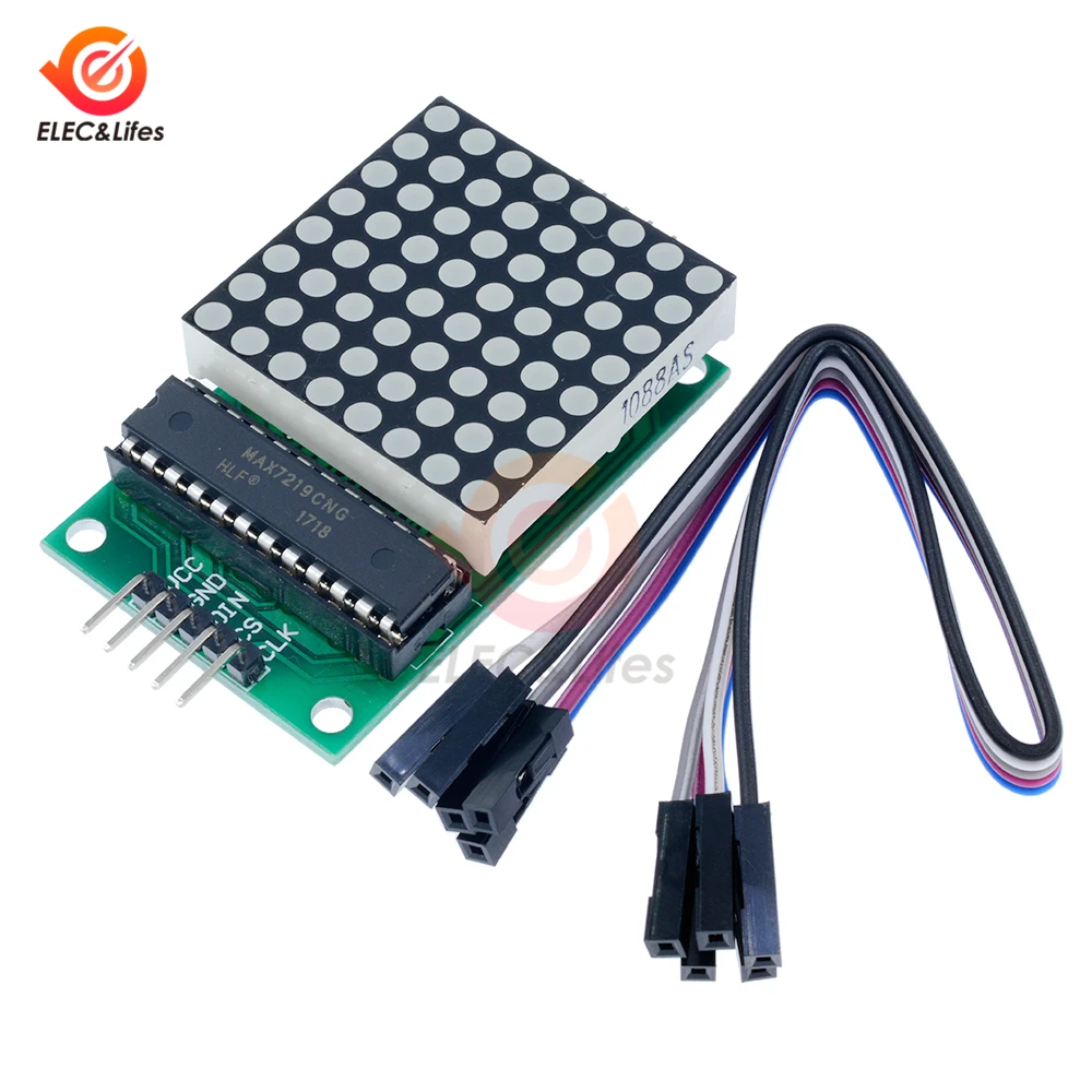 MAX7219 MAX7219CNG точечный матричный модуль MCU светодиодный дисплей драйвер Модуль управления DC 5 В для Arduino 8x8 точечный матричный общий катод
