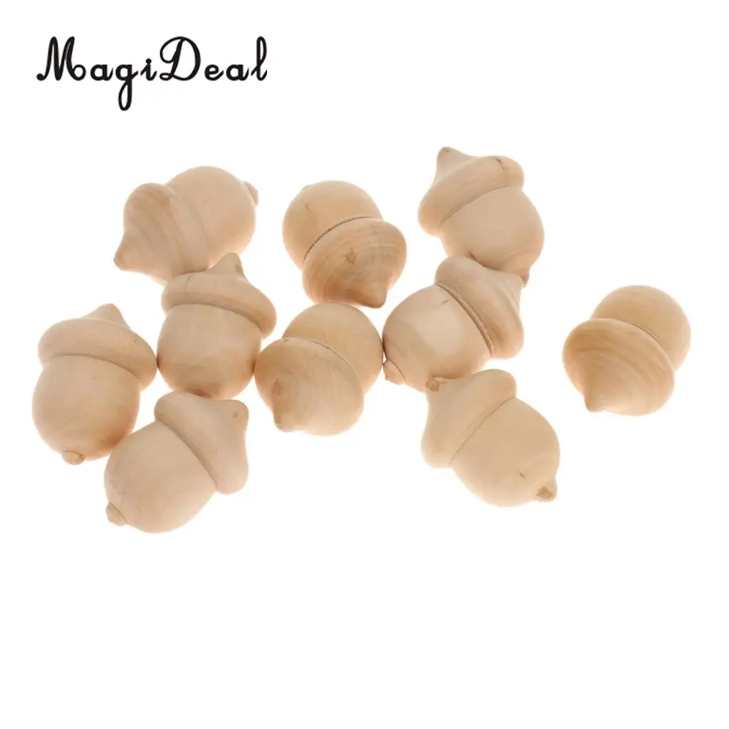 

20pcs Novelty Waldorf Acorns DIY Unfinished Wood Craft Wedding Decoration
