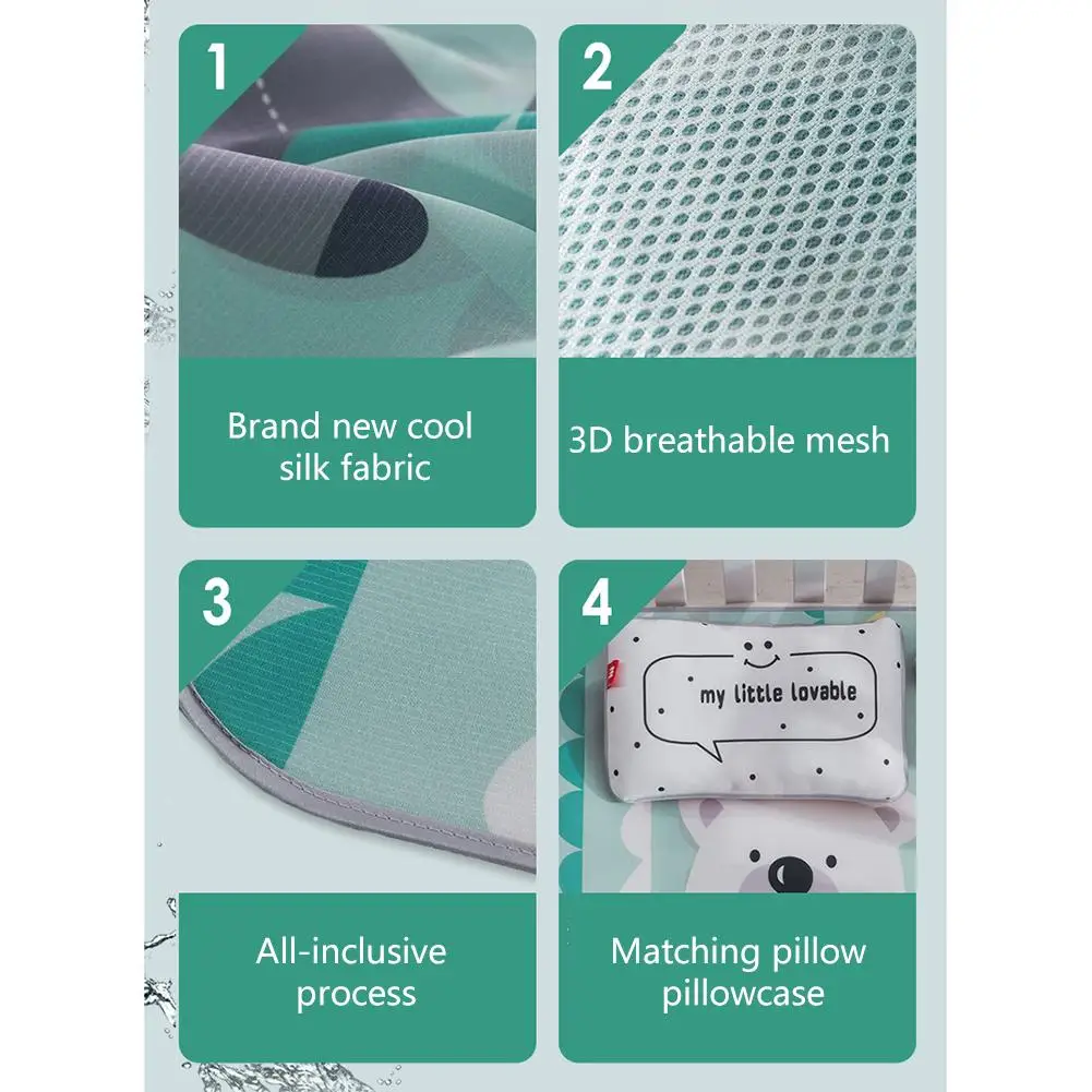 Постельное белье для детской кроватки мягкий дышащий комплект из матраса и