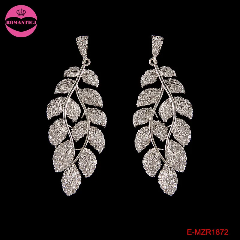 Новый дизайн листьев свадебные серьги подвески|bridal chandelier earrings|chandelier earringsearrings