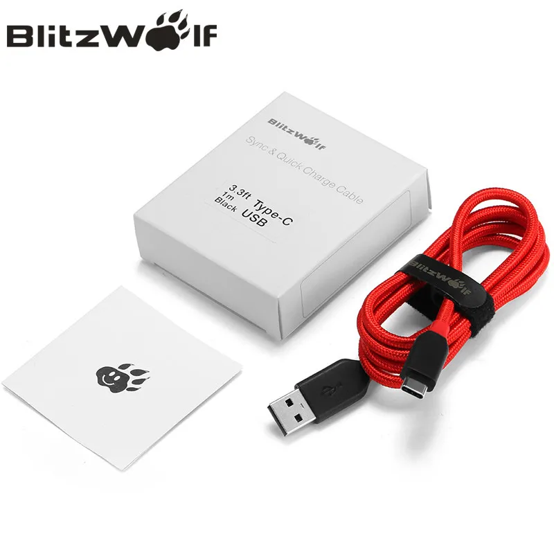 Кабель USB Type C BlitzWolf 0 9 м 1 8 м|Кабели для мобильных телефонов| |