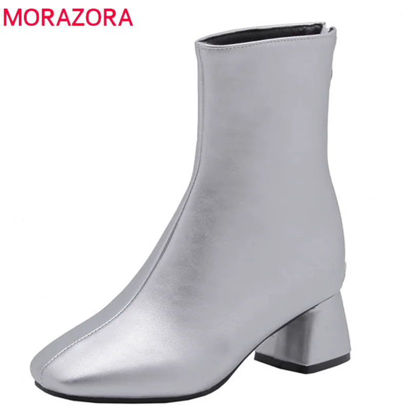 MORAZORA/2020 Большие размеры 33-52 оптовая продажа ботильоны для женщин с квадратным