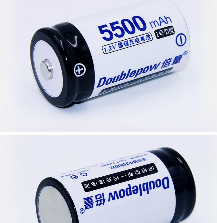 2 шт doulepow 1,2 V 5500mAh большой емкости D размер R20 батареи LR20 перезаряжаемые батареи для фонарика газовая плита игрушечные рации