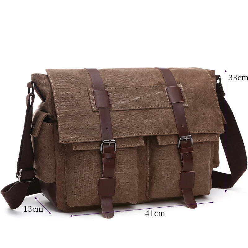 Boshikang Men Messenger Bags Canvas Leather Big Shoulder Bag Vintage Designer High Quality Men's Travel Handbags |