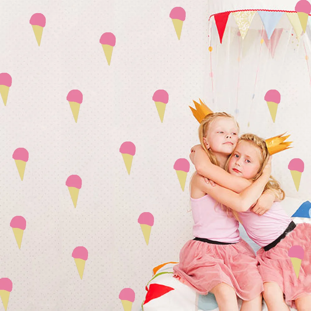 Виниловые настенные наклейки с мороженым DIY адгезивы для детских комнат