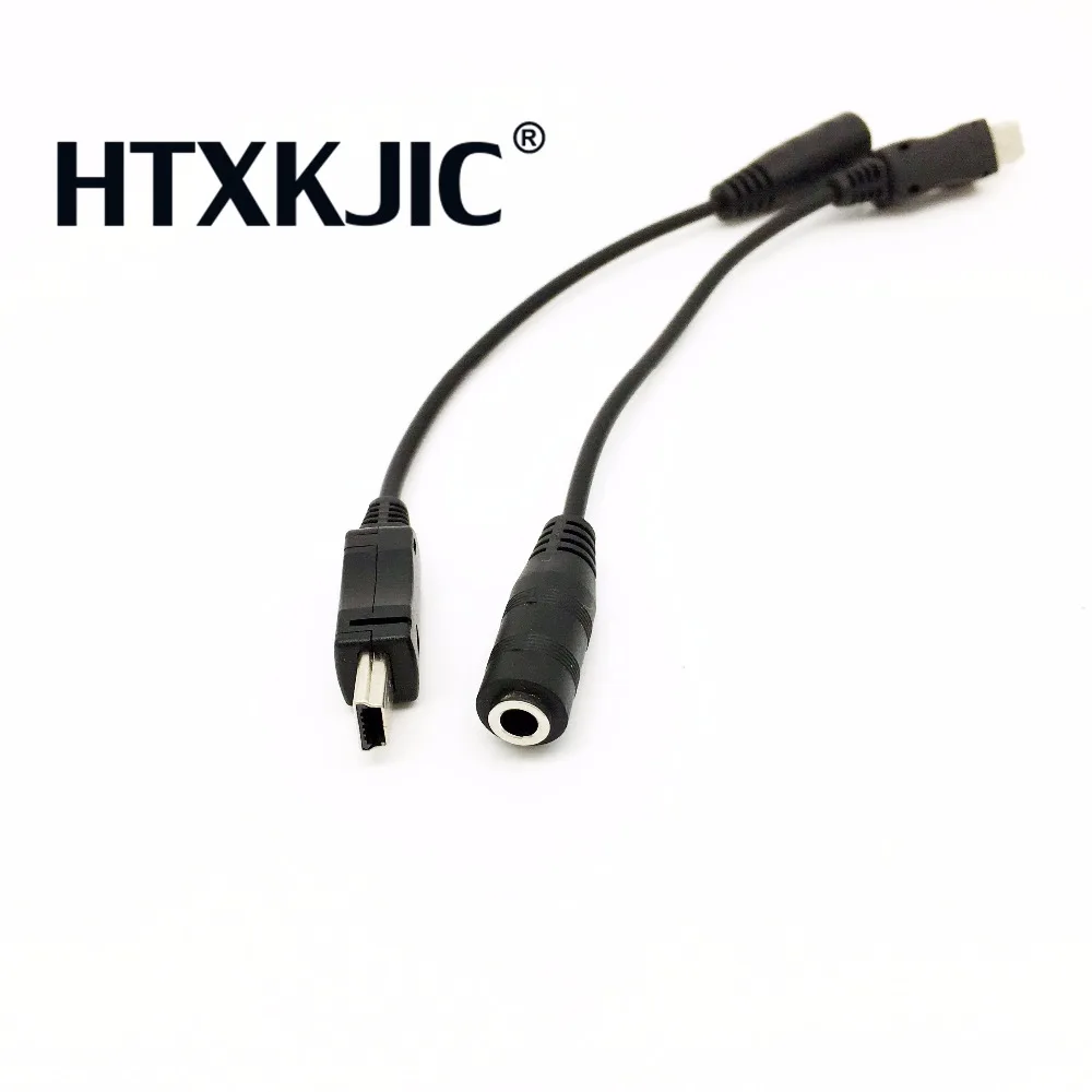 Аудиокабель Mini USB (штекер)/3 5 мм (гнездо) для активного зажима микрофона адаптер GoPro