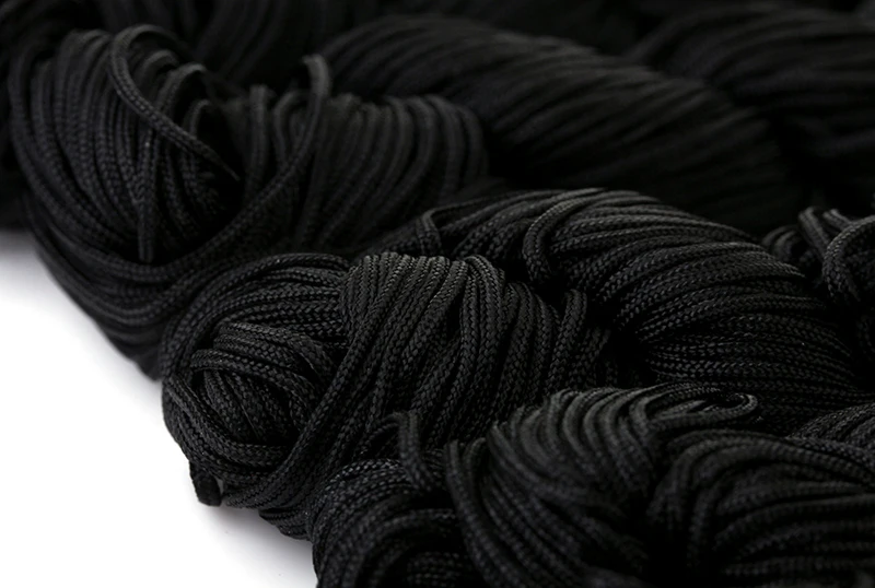 Good Quality 1mm Black Color Nylon Cord Thread Chinese Knot Bracelet Cords For Jewelry making 150metre/lot | Украшения и