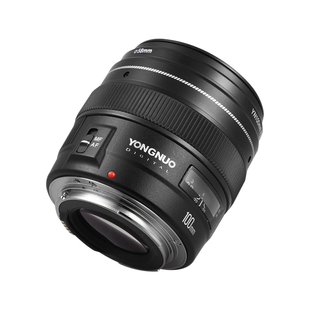 Объектив Yongnuo YN100mm F2 для Canon Medium Telephoto Prime, объектив 100 мм для камеры Canon EOS Rebel AF MF 1200D 760D 700D 80D 70D 5D2