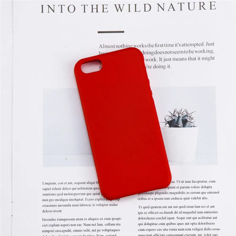 Red Модный карамельный цвет матовый ТПУ чехол для телефона для iPhone 5 чехол Роскошный мягкий силиконовый чехол для iPhone SE чехол для iPhone 5S чехол s - Цвет: Red