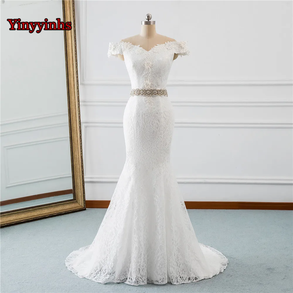 Свадебные платья, Vestidos de novia, прозрачные, с коротким шлейфом, Кружевная аппликация, дешевые свадебные платья, сделанные по заказу, размер