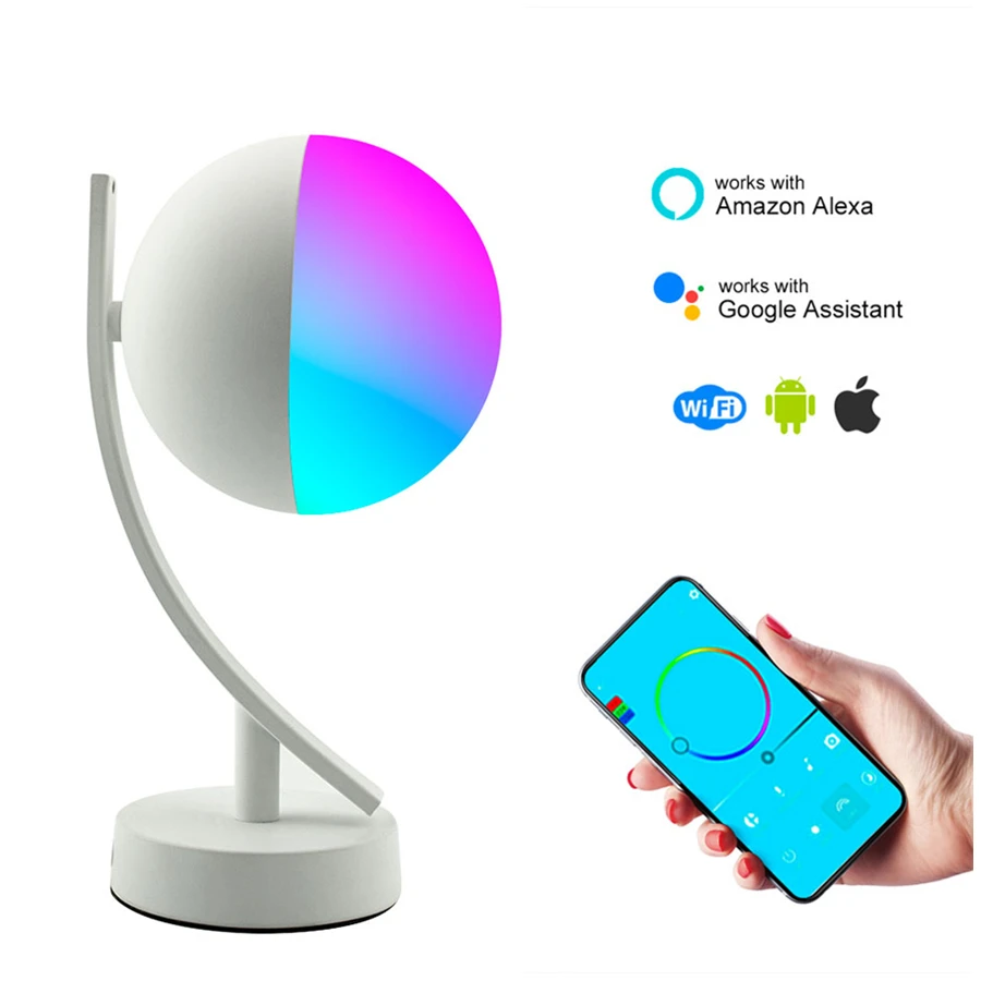 Светодиодный ночник с голосовым управлением 7 Вт RGB Wi-Fi дистанционным через