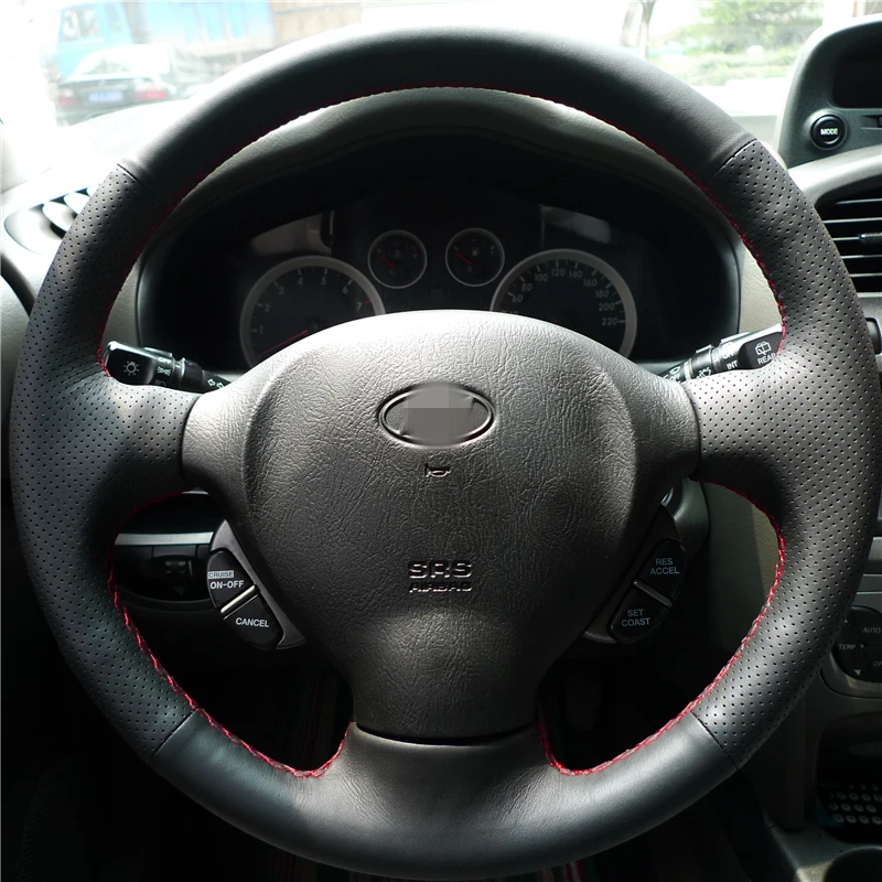 Чехол на руль BANNIS из искусственной кожи для старой Hyundai Santa Fe|steering wheel cover|wheel coverwheel