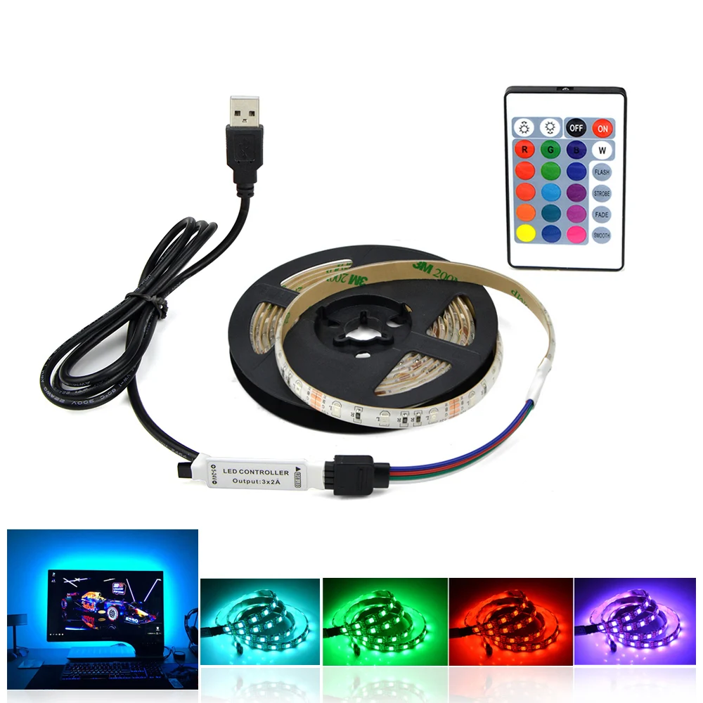 Фото DC 5 в USB кабель светодиодный светильник теплый белый 2835 3528 SMD 1 м 2 3 4 RGB пульт DC 5 в USB кабель светодиодный светильник теплый белый 2835 3528 SMD 1 м 2 3 4 RGB пульт