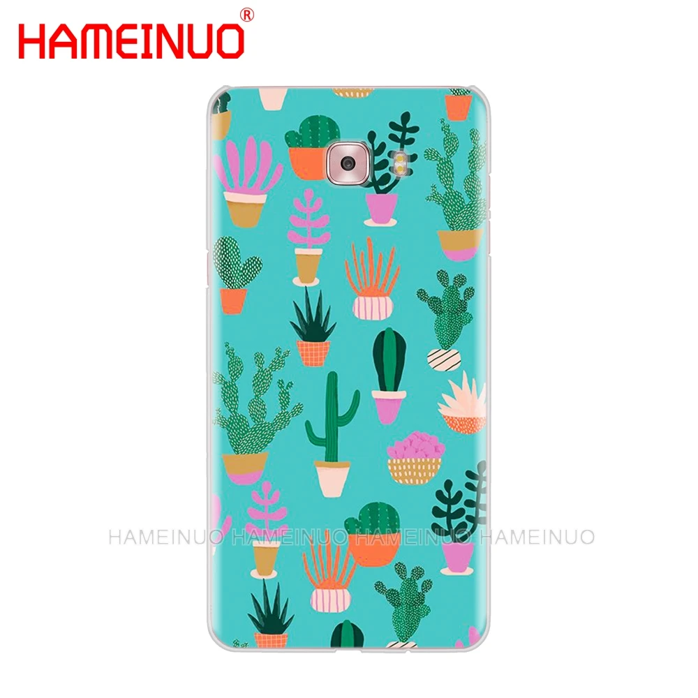 HAMEINUO чехол для телефона с изображением зеленого кактуса и цветов Samsung Galaxy C5 C7 C8 C9
