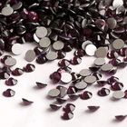 YANRUO 2058NoHF SS3-SS34 Аметист не требуют горячей фиксации Стразы прочно держаться на поверхности гвозди с плоской задней частью с украшением в виде кристаллов Стекло Стразы для Костюмы