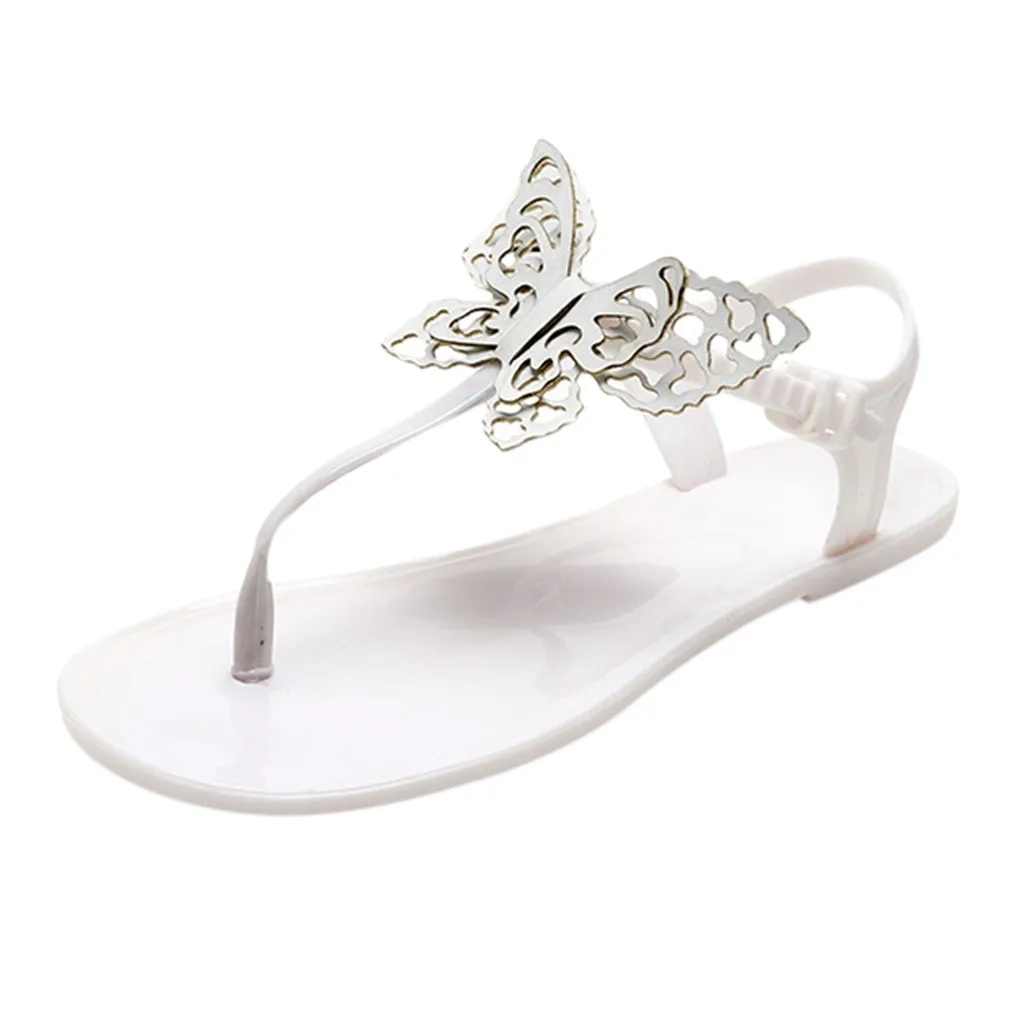 SAGACE/женские летние сандалии с бабочками низкой подошвой для пляжа отдыха на