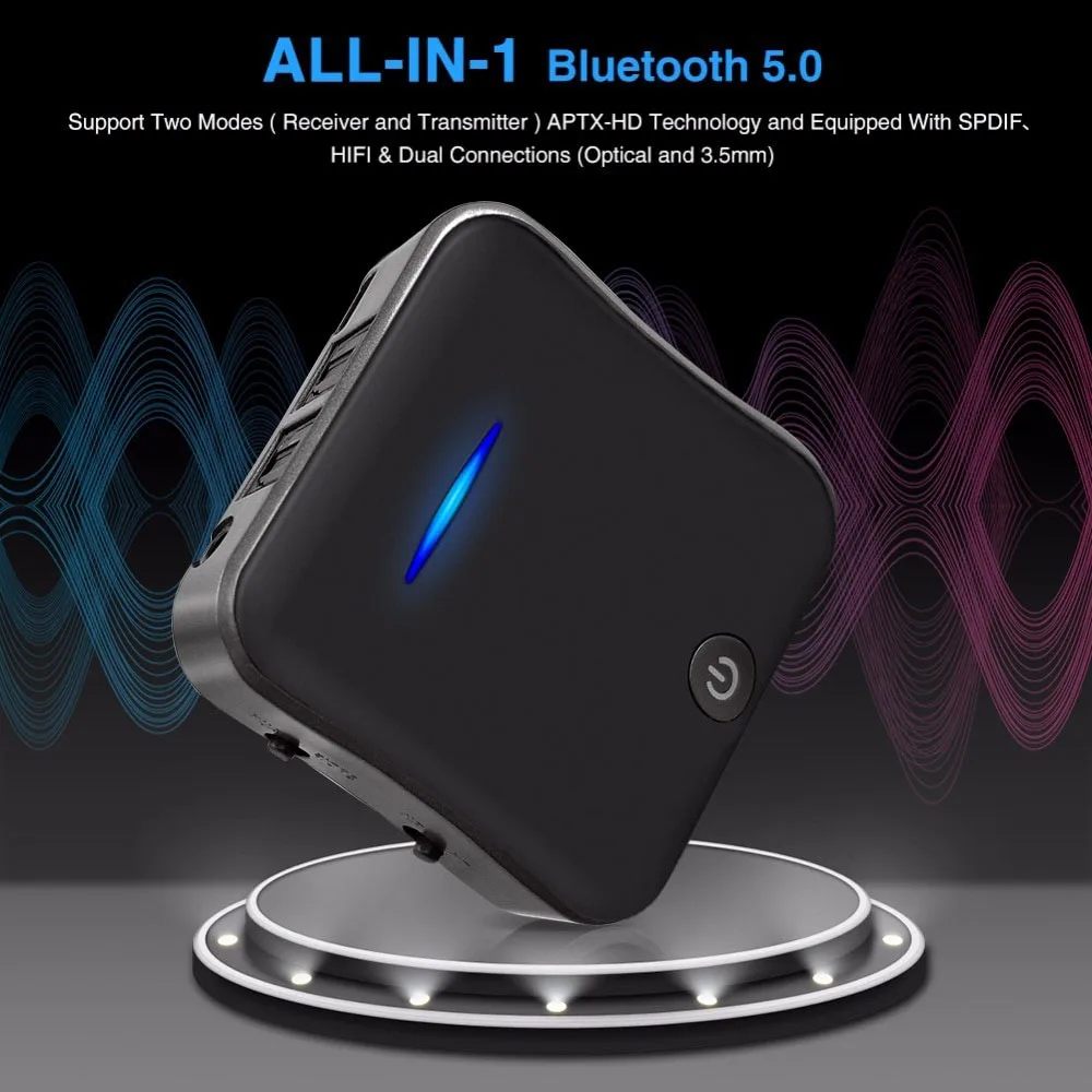 Bluetooth 5,0 аудио передатчик приемник CSR8675 Aptx HD адаптер оптический Toslink/3,5 мм AUX/SPDIF для автомобиля тв наушники и т. Д