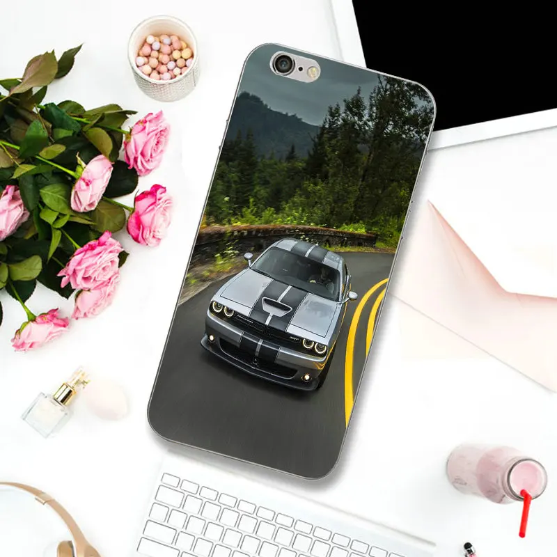 Picture 7 Dodge Challenger выхлопные автомобили мягкие ТПУ телефонные чехлы Чехол для iPhone X XR XS Max 10 8 7 Plus 6 6 S Plus 5 5S SE 5C 4 4s Coque сумки - Цвет: Picture 7