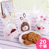 multi purpose bakery goods biscuit packaging bag mug up candy rabbit ears gift bag 3 pieceslot