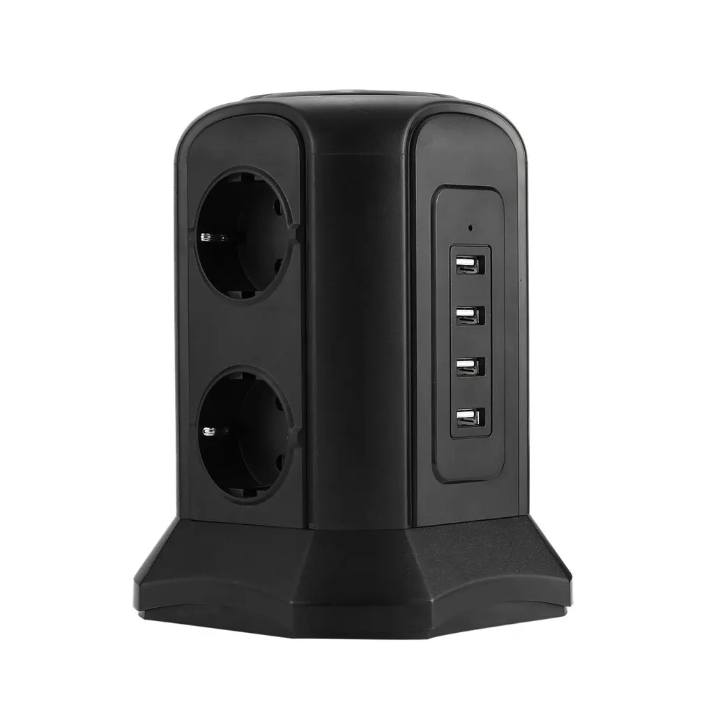 10 способ Вертикальная умная башня электрическая полоса удлинитель 4 usb-адаптер многофункциональная электрическая вилка с переключателем