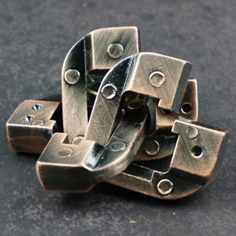 5 разных видов винтажных металлических литых пазлов волшебный замок игрушка