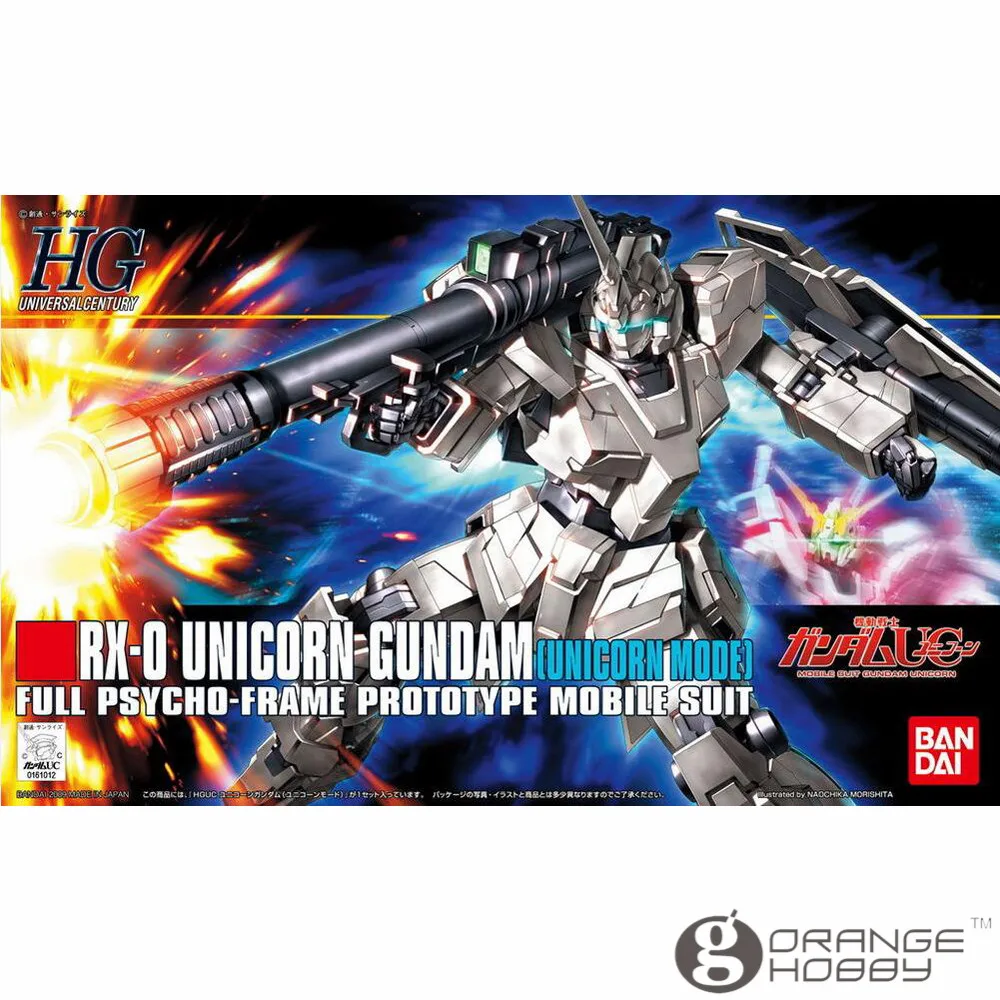 OHS Bandai HGUC 101 1/144 RX 0 единорог Gundam Единорог режиме мобильного костюм сборки модель