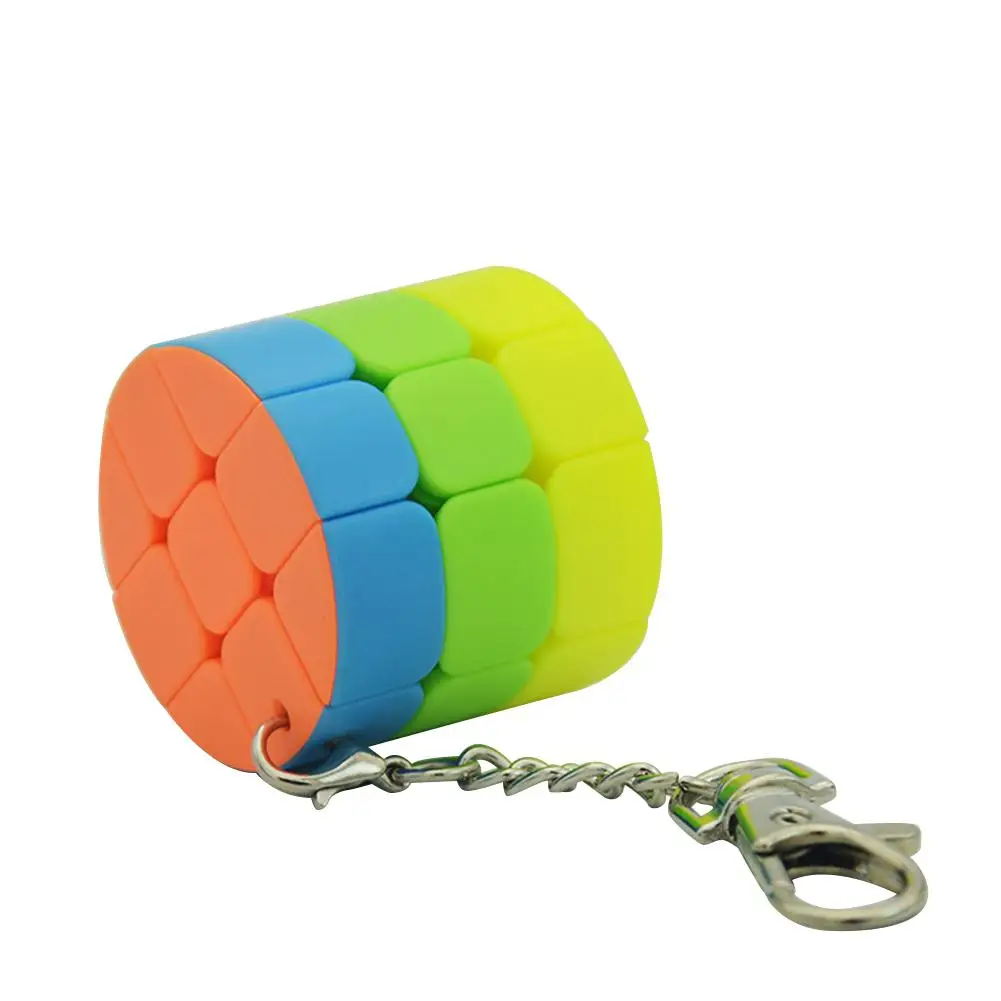 cylinder Lefang маленький кубик брелок 3*3& 2*2 цилиндрический трехгранник куб брелок игрушка - Цвет: cylinder