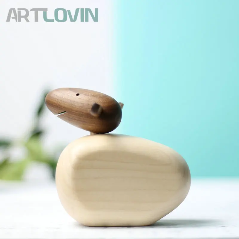 Скандинавские абстрактные Stlye деревянные фигурки овечки мутоны миниатюрные