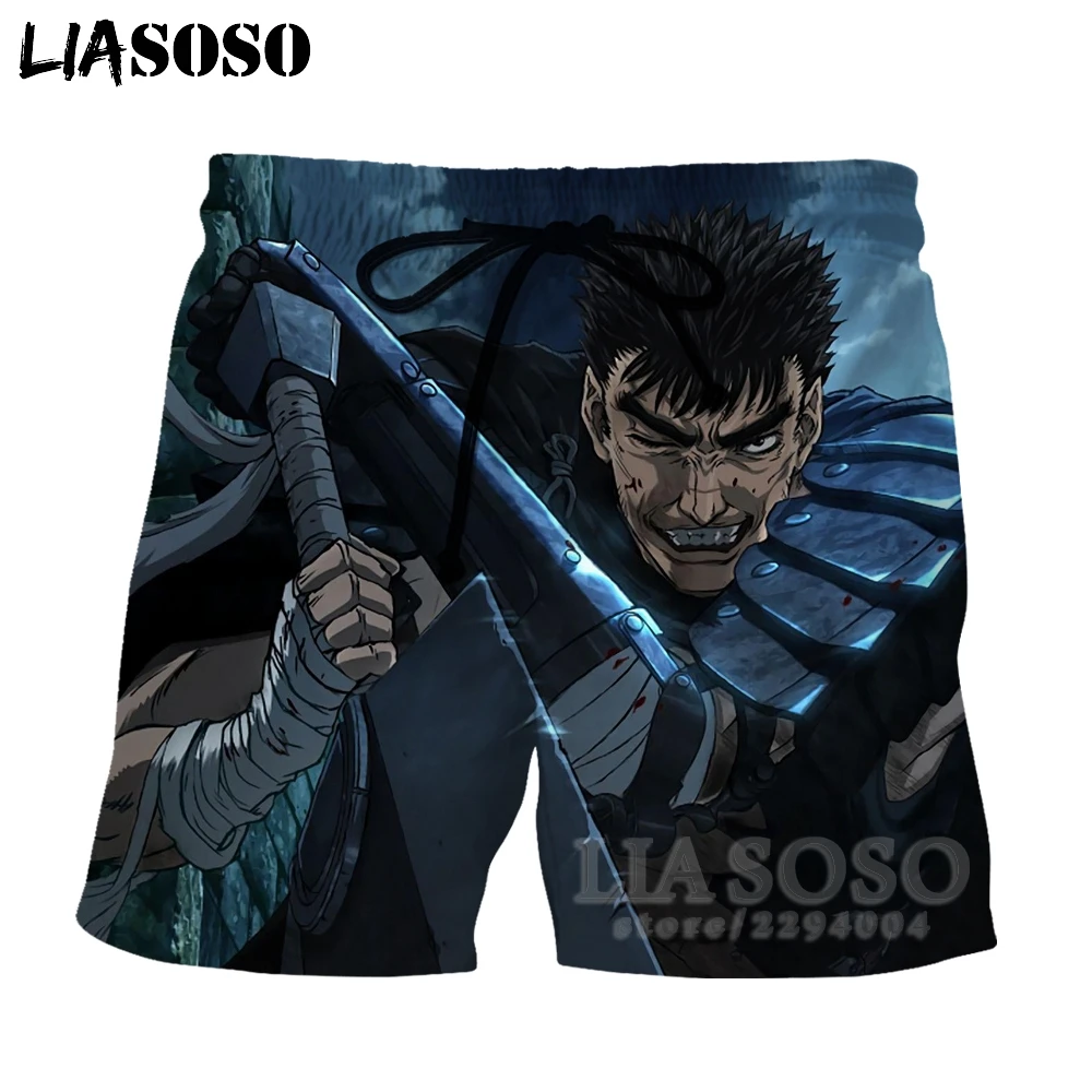 LIASOSO Vikings Berserk shorts The Monster Wolf of Norse Mythology short 3d printing cosplay Harajuku vi001 | Мужская одежда