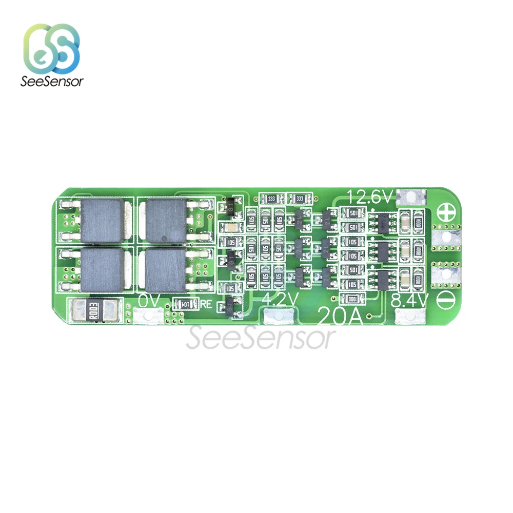 3S 20A литий ионная литиевая батарея 18650 зарядное устройство PCB BMS Защитная плата для