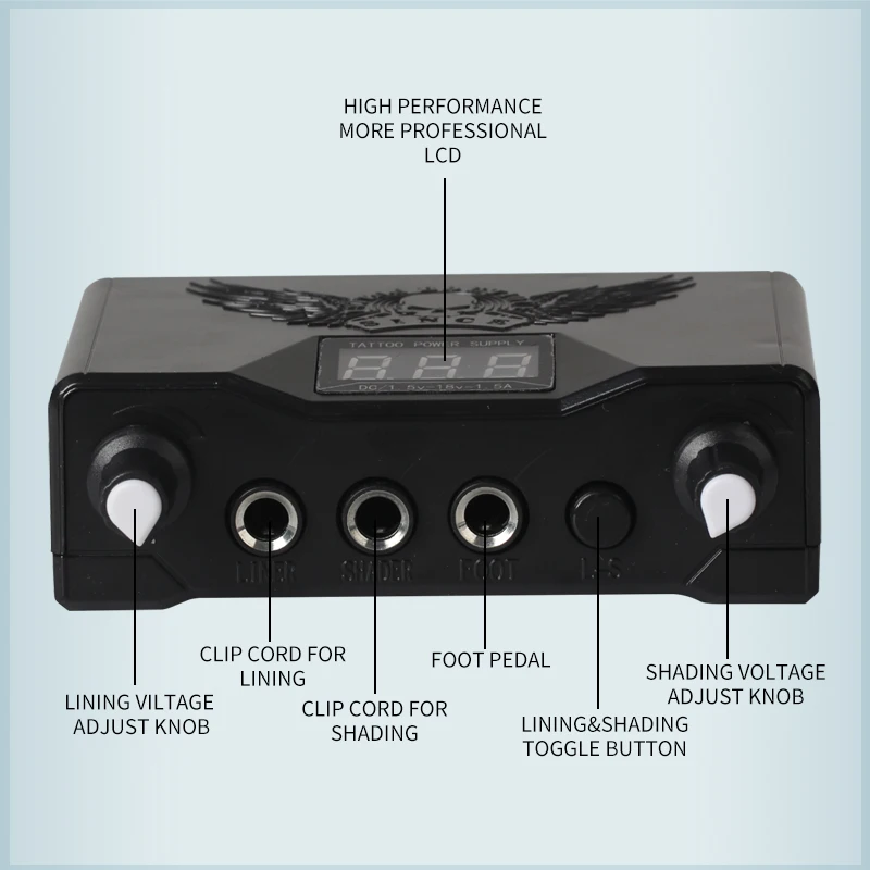 Привидение паук Профессиональный блок питания для тату машинки с двойной