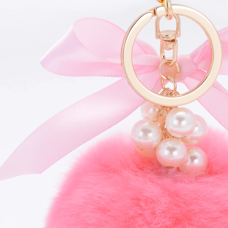 Лидер продаж пушистый шарик-брелок Симпатичные Помпона Имитация меха кролика Ball