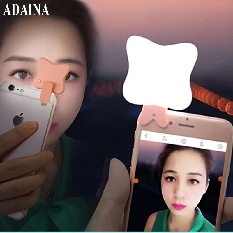 

ADAINA DC 5V светодиодная безупречная подсветка кольцо для селфи заполняющий свет для всех смартфонов белый, теплый белый перезаряжаемый