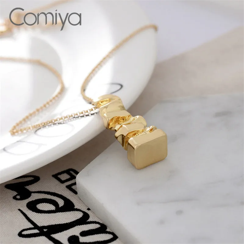 Comiya Women Jewelry Geometric Pendant Necklace Fashion Boho Zinc Alloy Long Link Chain Necklaces Indian Feminino Chains | Украшения и