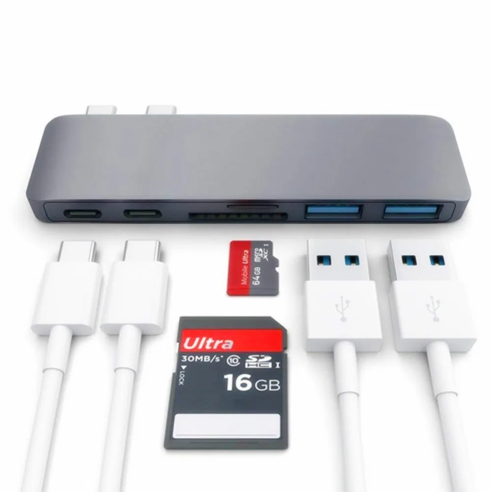 USB-концентратор 6 в 1 два порта USB | Электроника