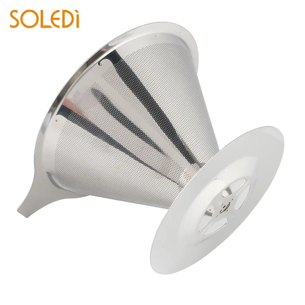 SOLEDI 115 мм/125 мм двухслойный фильтр-капельница для кофе для домашней кухни, посуда для напитков, фильтр для кофе