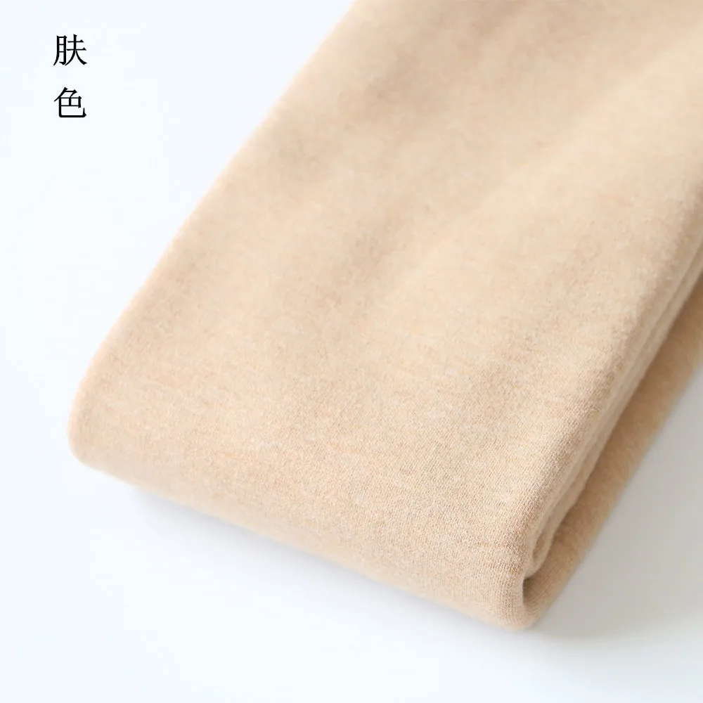 beige Зимние женские флисовые Колготки, хлопковые колготки, высокие эластичные толстые теплые колготки, женские колготки размера плюс, эластичные колготки, чулки - Цвет: beige
