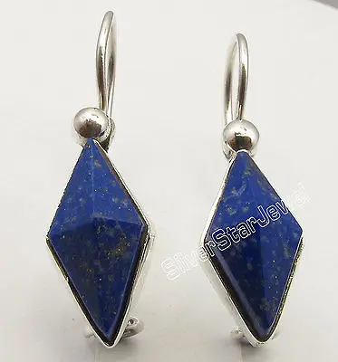 Chanti International Сияющие серьги Пирамида с лазуритом недорогие 2 7 см|lazuli earrings|earrings