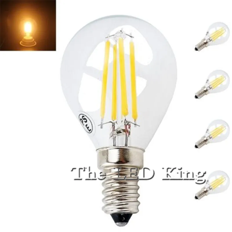Супер яркий E27 G45 12 Вт 6 18 теплый белый свет Dimmable E14 COB светодиодный Ретро